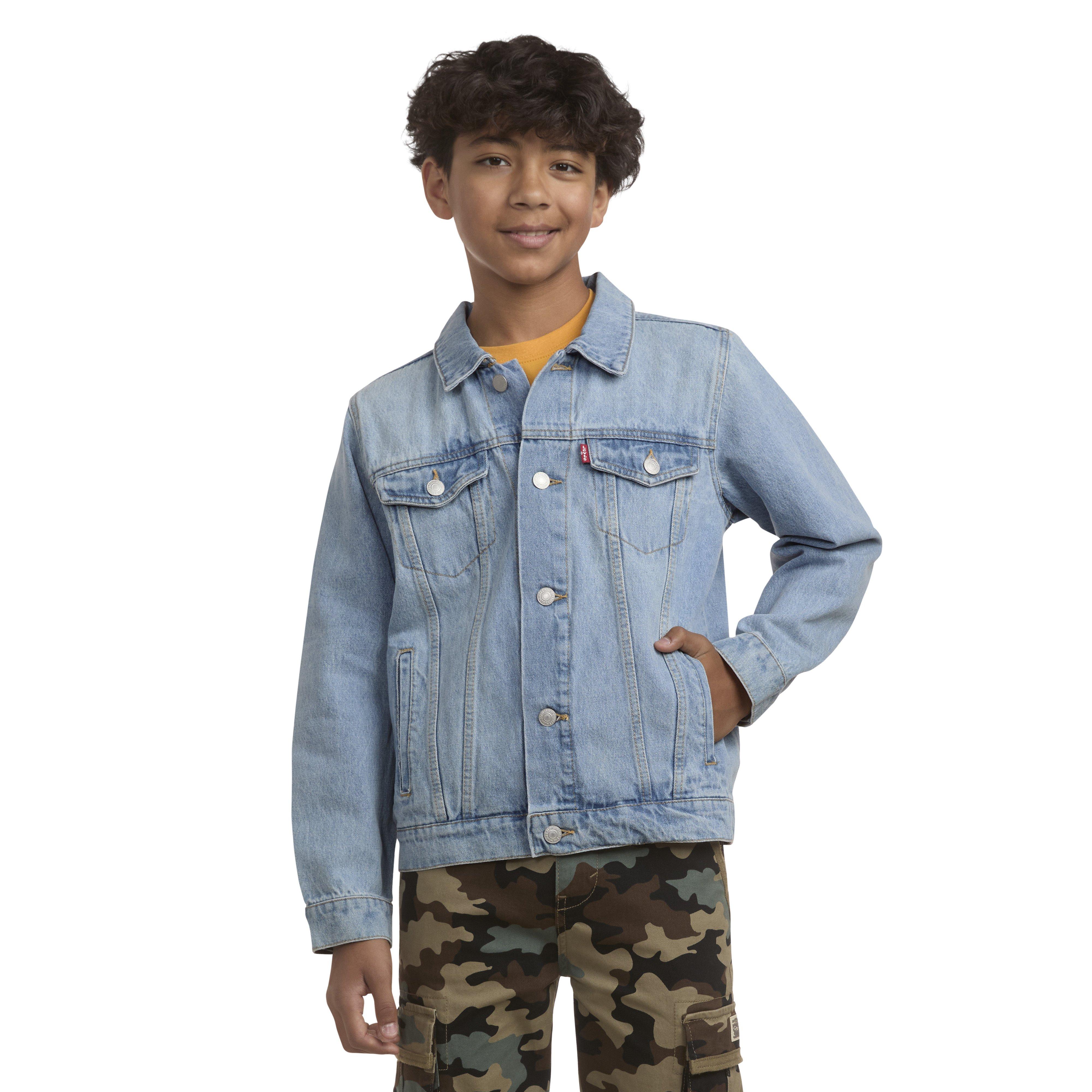 Levi's Big Boys' Trucker Style Light Blue Wash Denim Jacket - LT BLUE